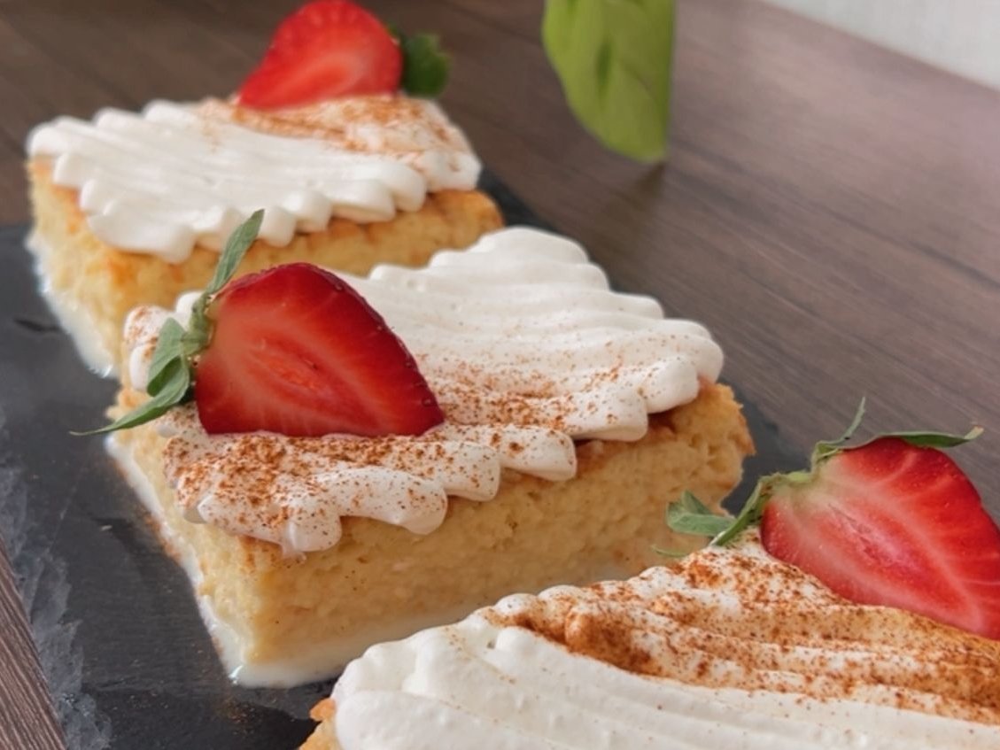 Bolo húmido 3 leites